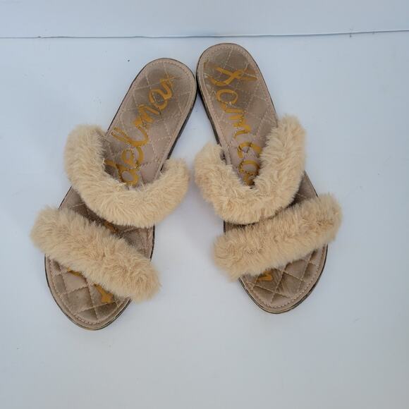 Sam Edelman Fuzzy Sandals 10 - Picture 1 of 9